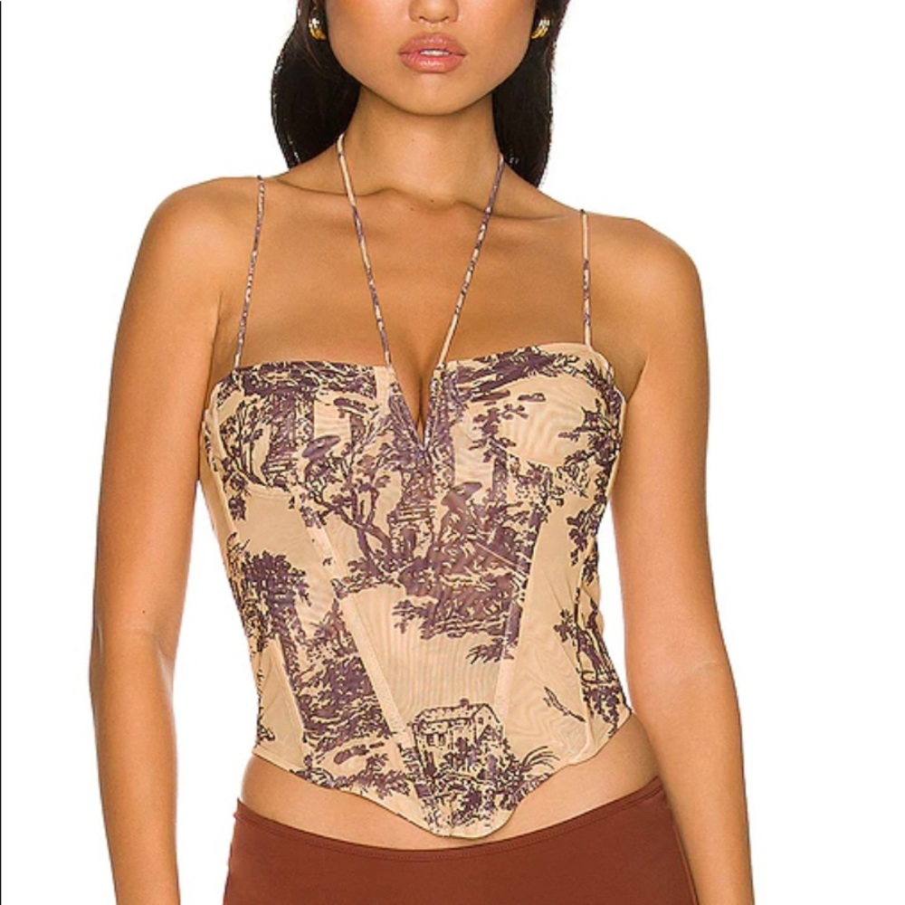 MIAOU Corset in Gold Toile